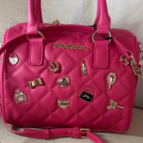 Juicy Couture Fuchsia Quilted Satchel - Picture 3 of 11